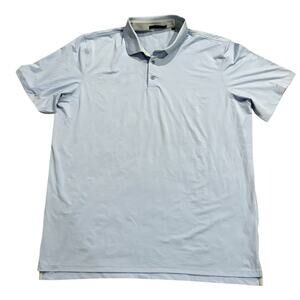 Greyson Performance Polo Icy Blue Gray Short Sleeve No Logo Men's Size XL